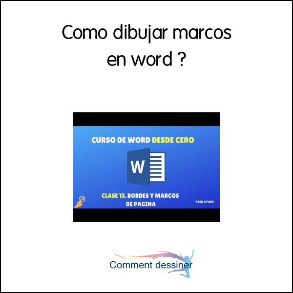 Como dibujar marcos en word